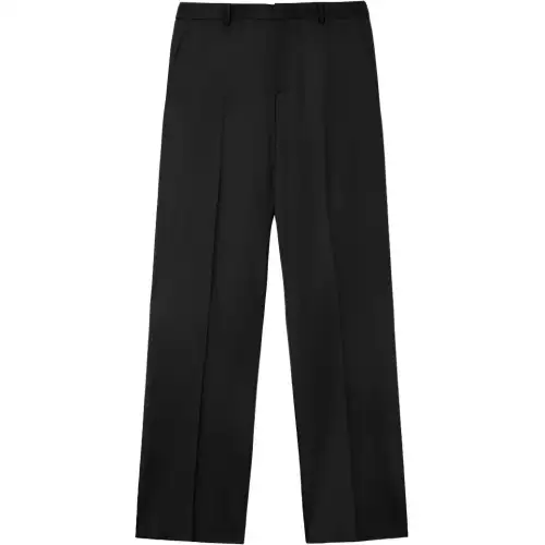 Burberry Wool Cashmere Wide Leg Trousers