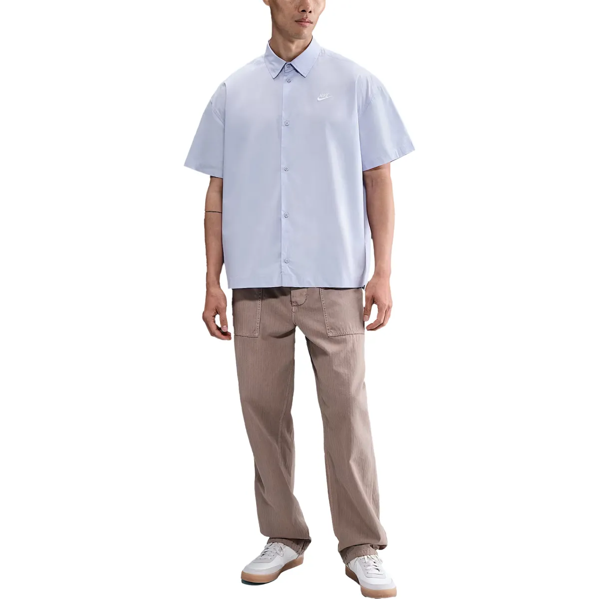 Nike Club Shirts Unisex Ghost Color/White Lapel Moderate