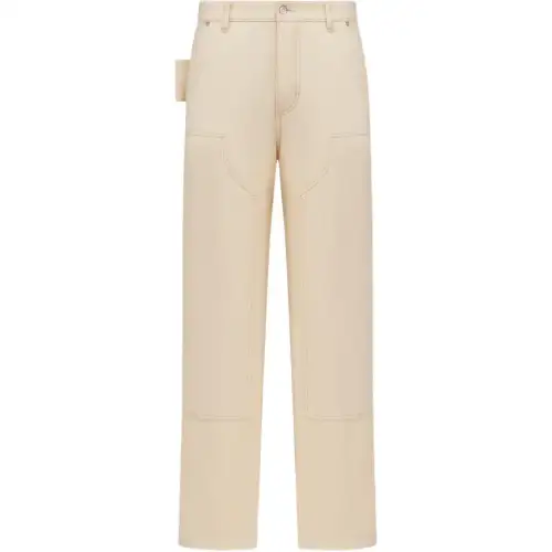 DIOR Jeans Men's Ecru Moderate Cargo Pants