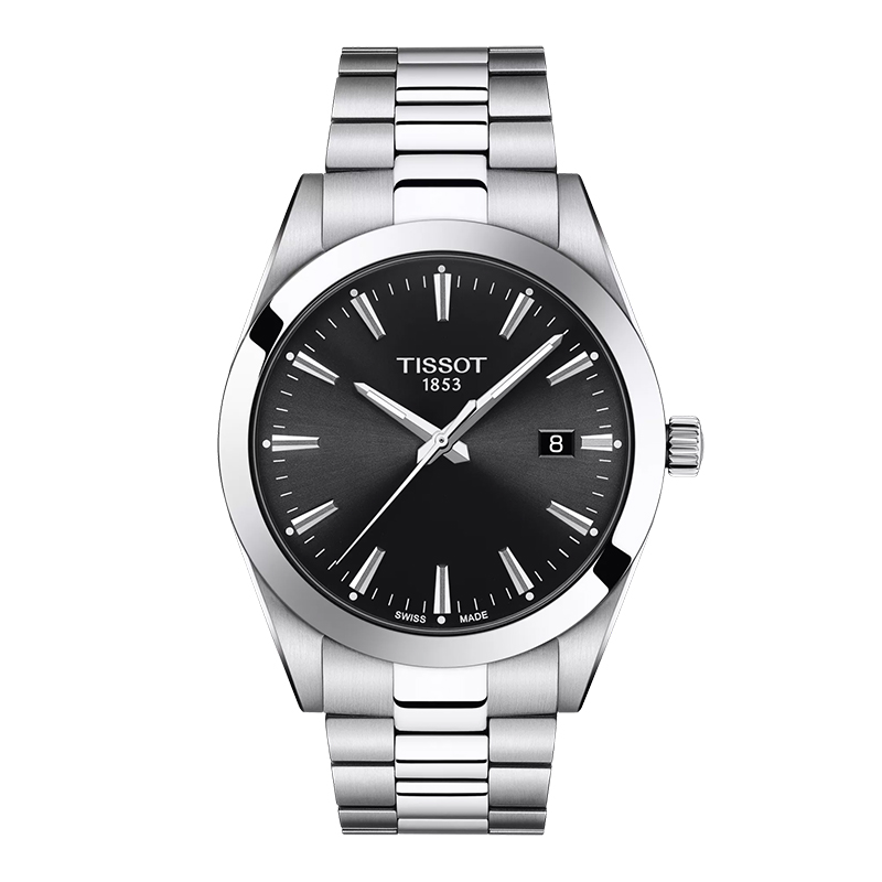 Мужские часы TISSOT Gentleman Steel (черные)