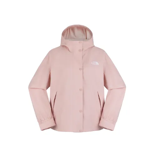 THE NORTH FACE Urban Exploration Windbreaker Jackets Women's Mist Pink Hooded Moderate