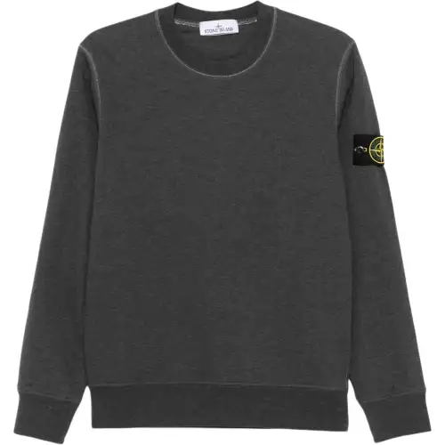 STONE ISLAND Malfilé fleece 'old' Effect Sweatshirt