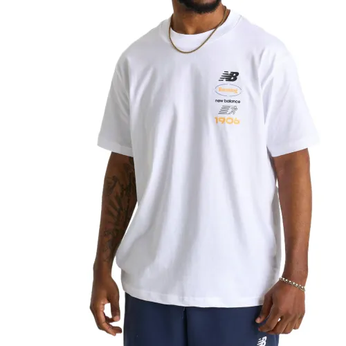New Balance 1906 T Shirts Men's White Crew Neck Moderate