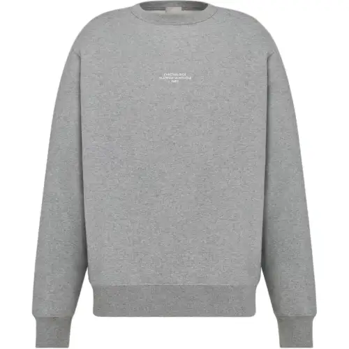 DIOR Sweatshirts Men's Gray Crew Neck Moderate