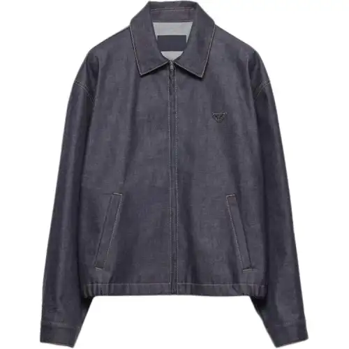 PRADA Denim Jackets Men's Blue Lapel Moderate Other