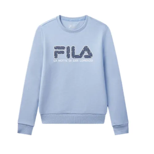 FILA Sweatshirts Women's Purple Blue Crew Neck Moderate