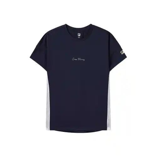 FILA Athletics T Shirts Women's RD Royal Blue Crew Neck