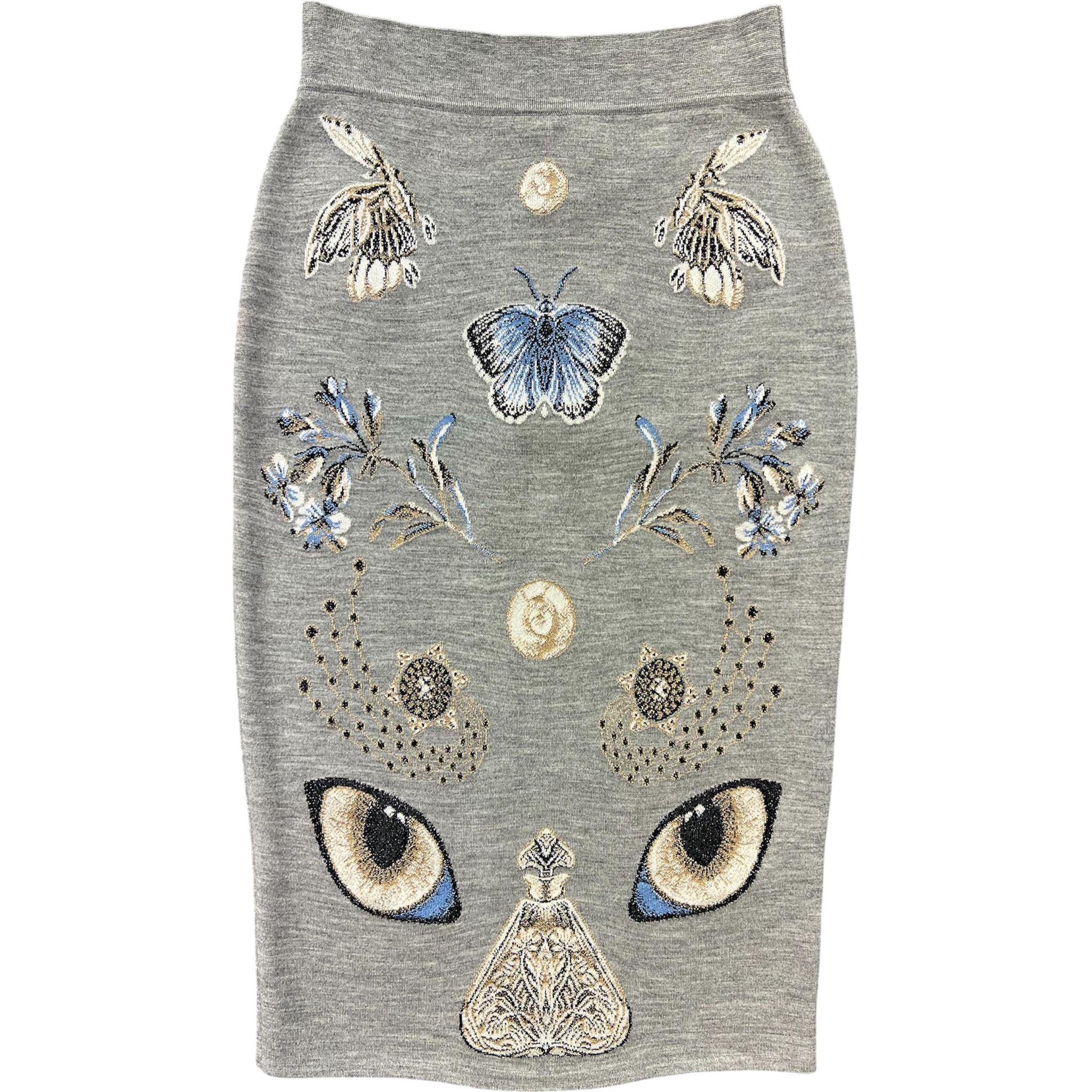 Женская юбка Alexander McQueen Wool (черная)