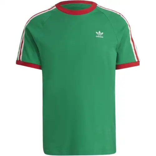 Adidas Originals T Shirts Men's Green Crew Neck Moderate Straight Fit