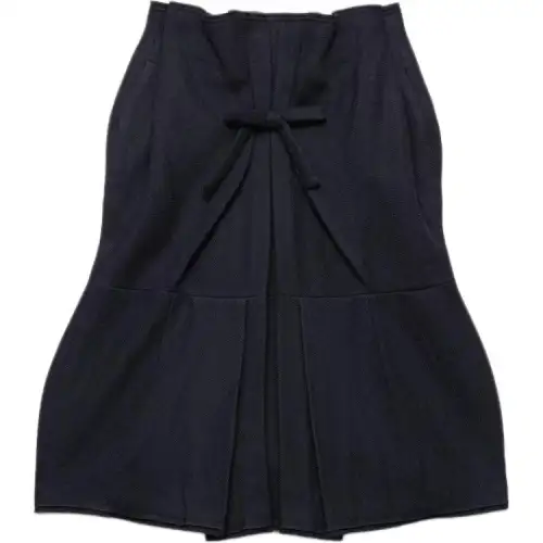 Prada chevron wool midi skirt