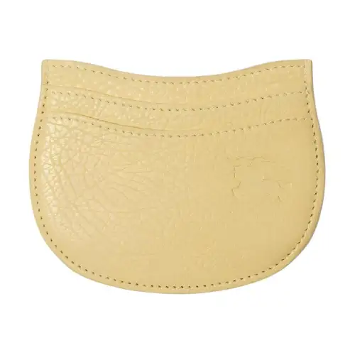 Burberry Grain Leather Card Holder Women's Yellow