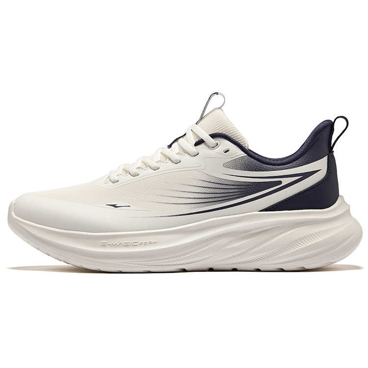 Erke Cushioning Rebound Low top Casual Running Shoes Men’s Microcrystal White Cosmic Blue