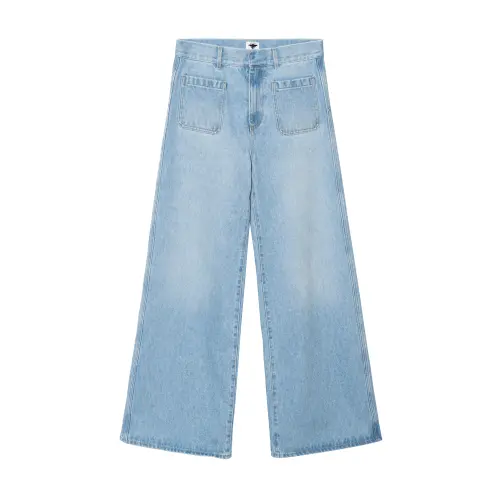 DIOR Dioriviera Jeans Women's Light Blue Moderate Flared Pants