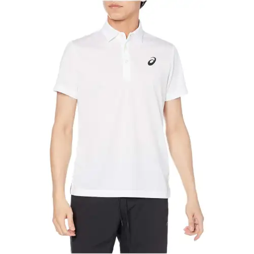 ASICS Polo Shirts Men's White Polo Collar Moderate Other