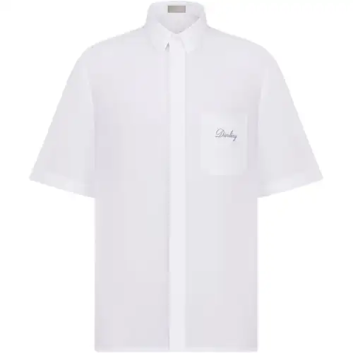 DIOR Shirts Men's White Lapel Moderate