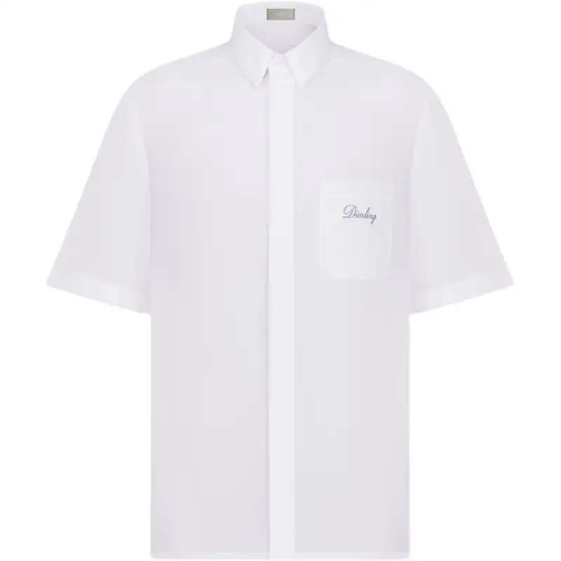 DIOR Shirts Men's White Lapel Moderate
