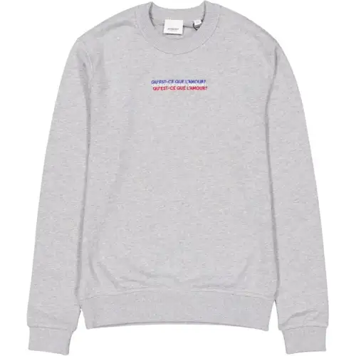 Burberry Sweatshirts Men's Light Gray Crew Neck Moderate Other