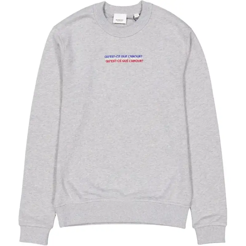 Burberry Sweatshirts Men's Light Gray Crew Neck Moderate Other