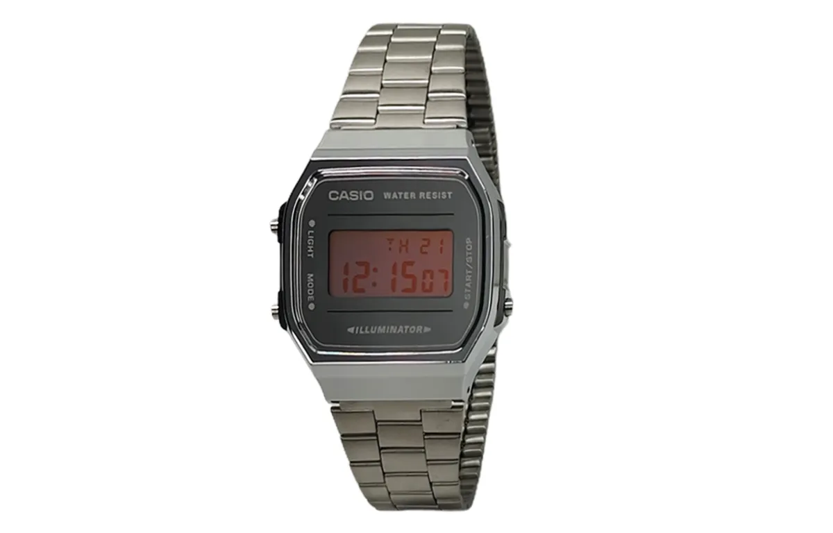 CASIO Custom Collection Quartz Movement Stainless Steel Strap Watch Unisex Black Dial