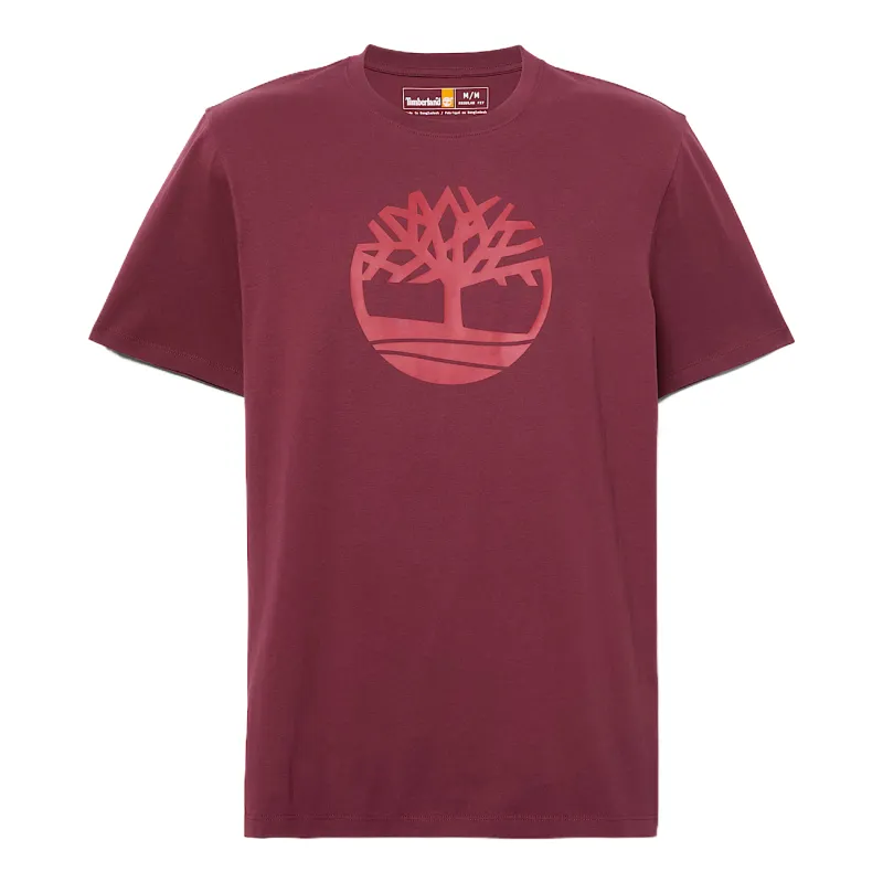 Timberland T Shirts Men's Red Crew Neck Moderate
