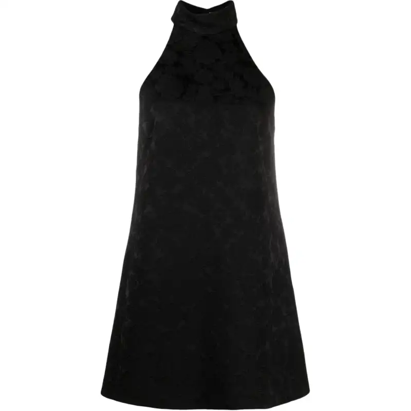 SAINT LAURENT High Neck Sleeveless Mini Dress