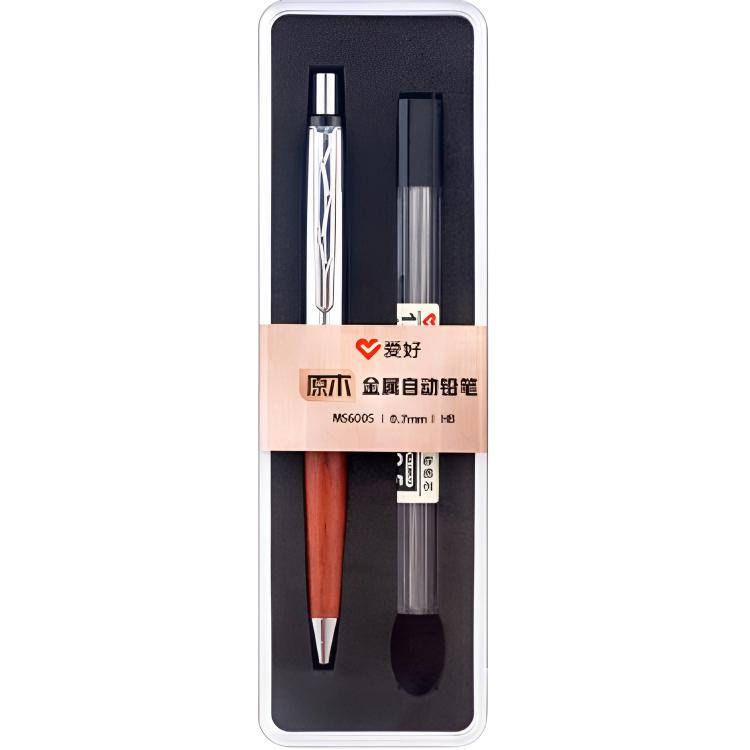 Hobby AIHAO log automatic 0.7 continuous lead oak beech walnut rosewood simple and practical pencil