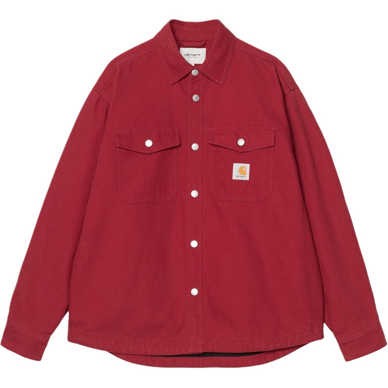 Куртка Carhartt Carhartt WIP FW25 Selby Shirt Jacket logo (серая)