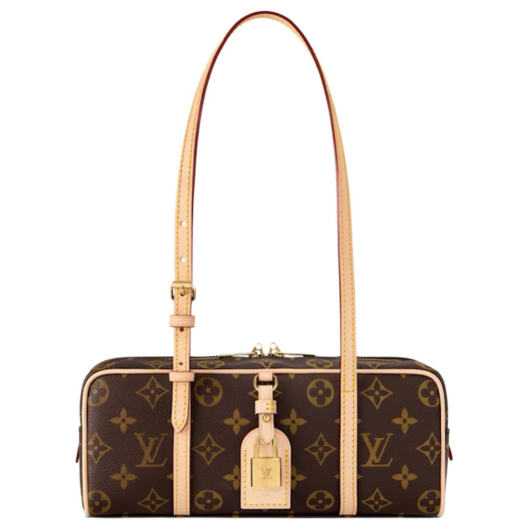Женская сумка Louis Vuitton HANG ON Monogram (коричневая с монограммой)