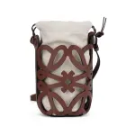LOEWE Anagram Basket Cow Leather Bucket Bag, Shoulder Bag, Crossbody Bag Women's Tan & Beige