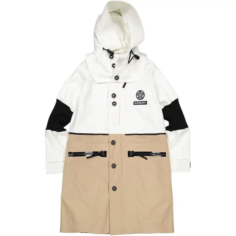 Burberry Jackets Men's Neon White Hooded Detachable Moderate Other