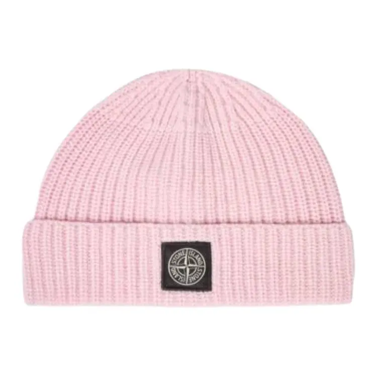 STONE ISLAND Logo Patch Ribbed Beanie