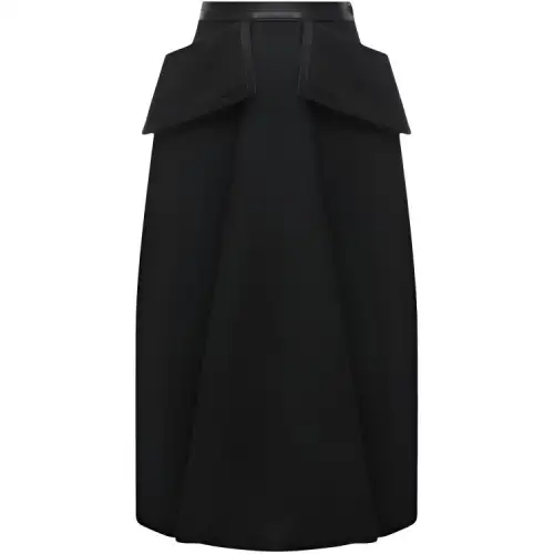 LOEWE Leather Long Skirt Women's Black