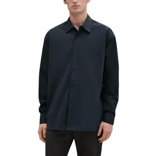 HERMES Shirts Men's Very Blue Pointed Collar Moderate