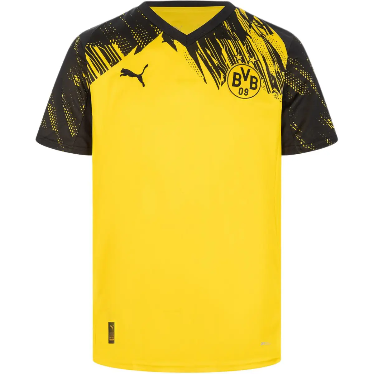 PUMA T-Shirts Men's Yellow V-neck