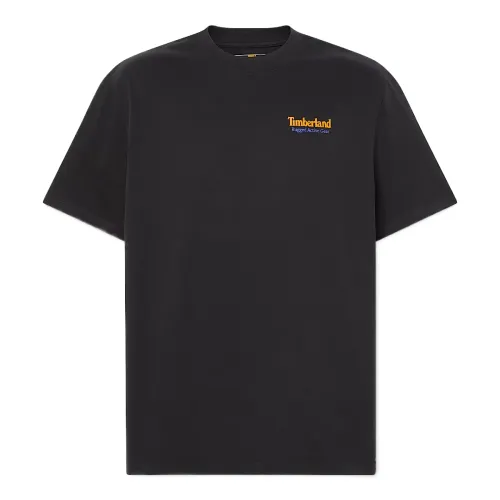 Timberland T Shirts Men's Black Crew Neck Moderate