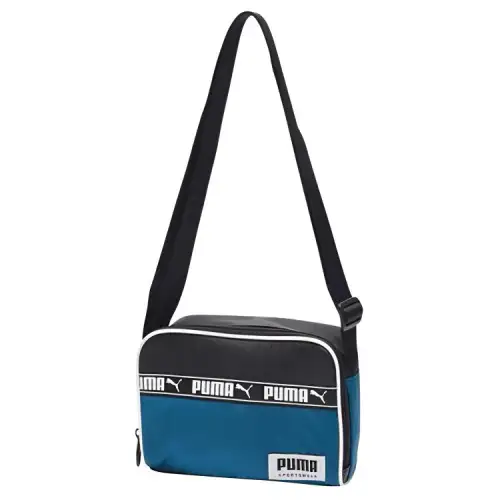 PUMA Polyester Shoulder Bag, Crossbody Bag Regular Unisex Black/Blue