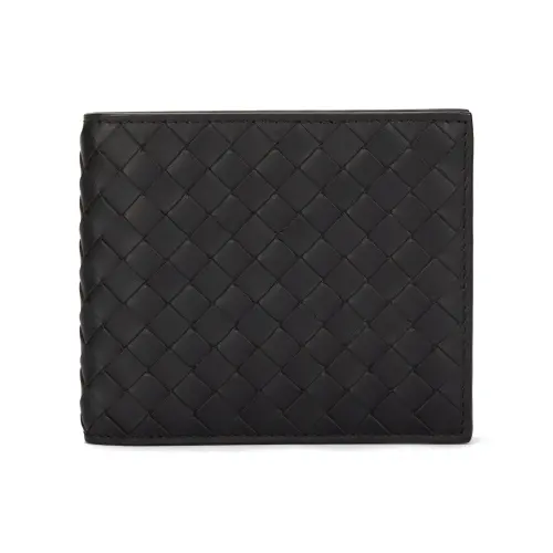 Bottega Veneta Calfskin Card Holder, Wallet Men's Dark Coffee