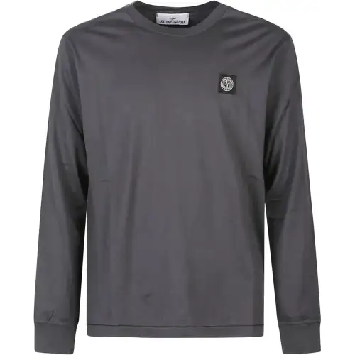 STONE ISLAND Long Sleeved Compass Patch T Shirt