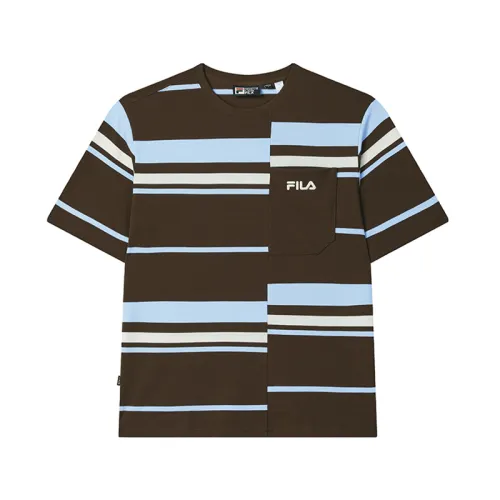 FILA ORIGINALE T Shirts Men's Dried Milk Umber BN Crew Neck