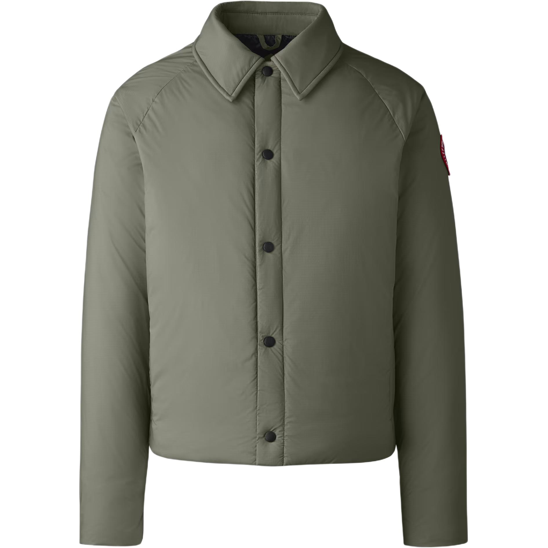 Мужская куртка Canada Goose с логотипом-вышивкой (черная)