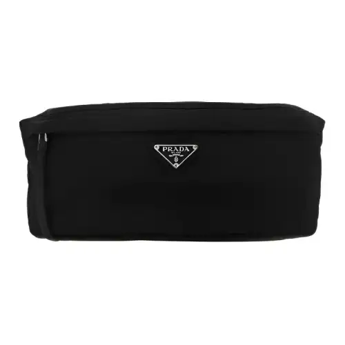 PRADA Nylon Fabric Fanny Pack Women's Black