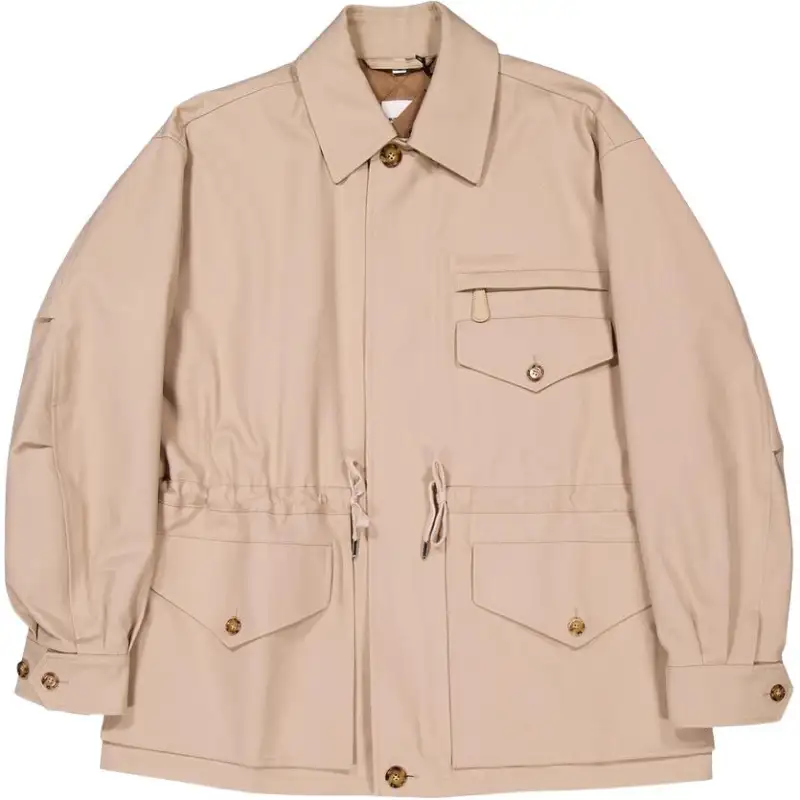 Burberry Jackets Men's Light Umber Lapel Moderate Other