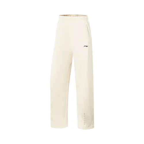 Li Ning Fitness Series Fleece Lined Thermal, Minimalist Style, Casual Comfortable, Versatile Fashion Knitted Sweatpants