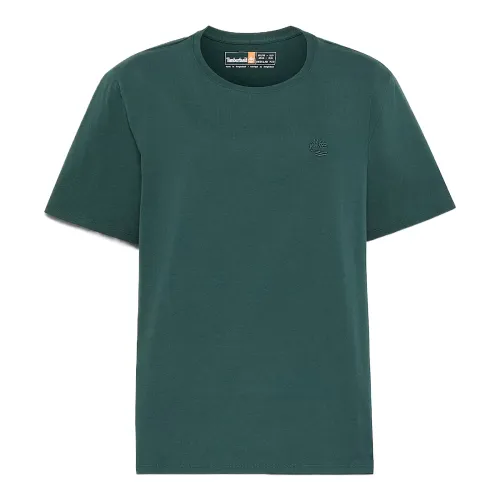Timberland T Shirts Women's Green Crew Neck Moderate