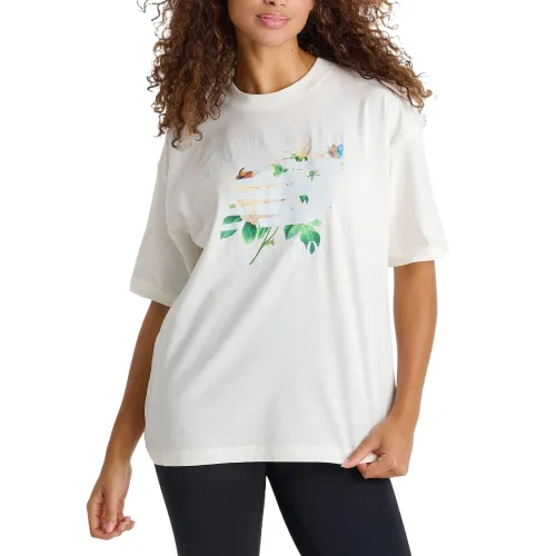 New Balance Graphic Drop Shoulder Sleeve T Shirt Women's