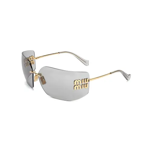MIU MIU Eyewear Logo Plaque Oversize Frameless Sunglasses