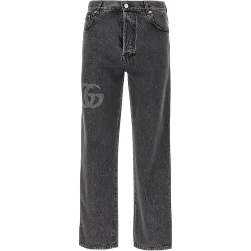 GUCCI Logo Detailed Slim Fit Denim Jeans