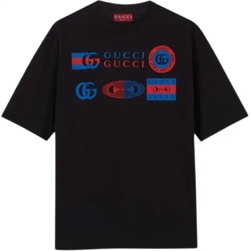 Gucci Printed cotton jersey T-shirt