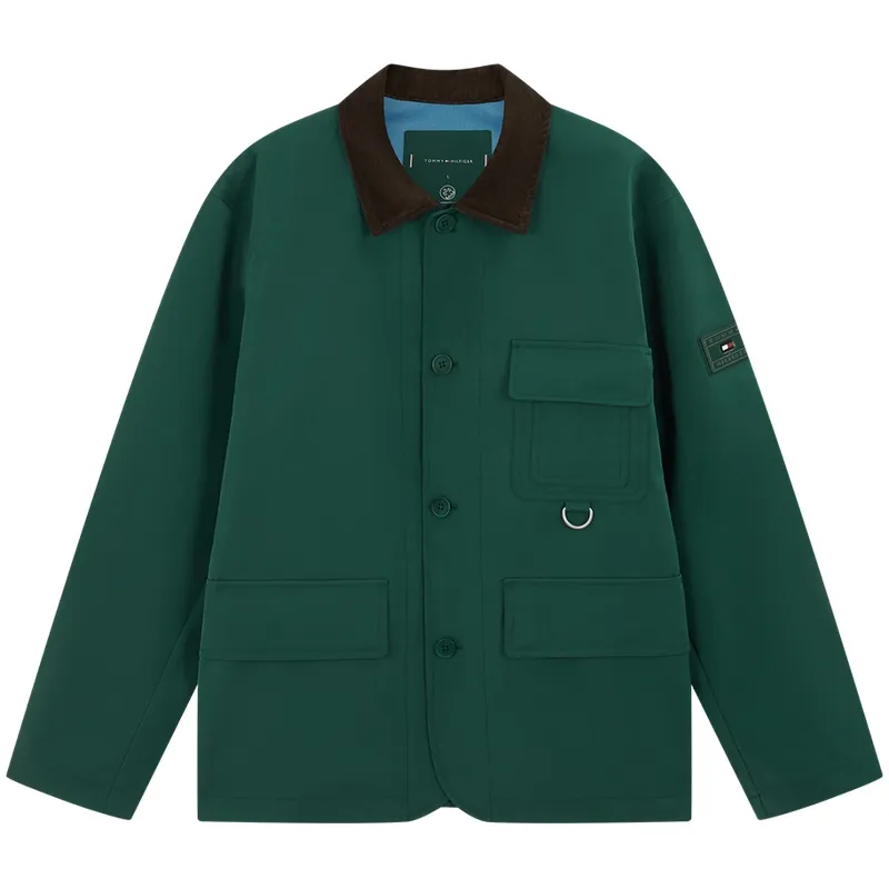 Tommy Hilfiger Jackets Men's Green L6K Lapel Moderate Other