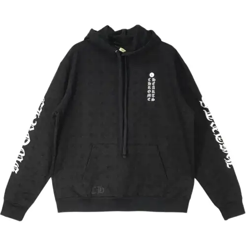 Chrome Hearts cross print horseshoe logo hoodie